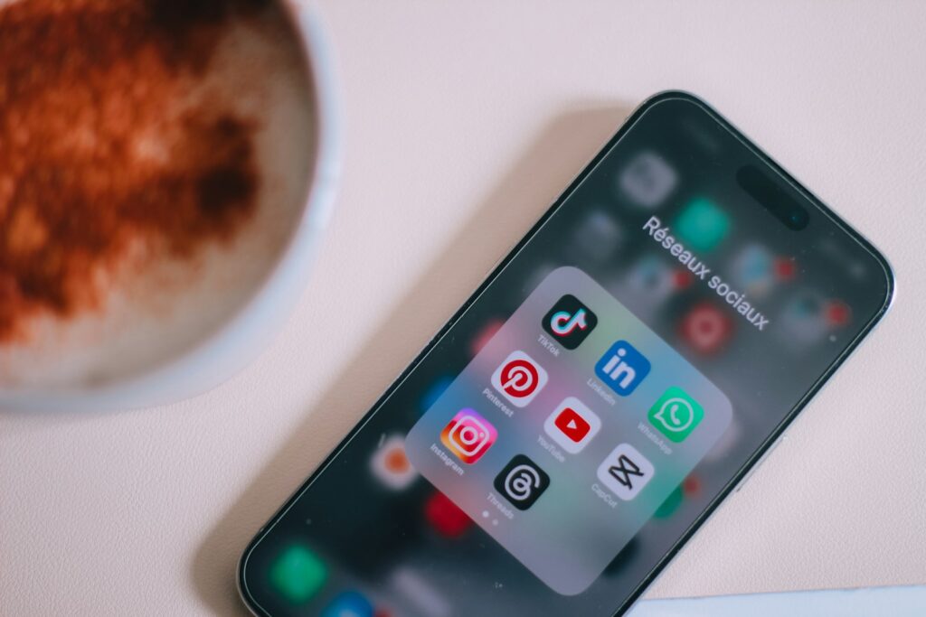 a close up of a cell phone on a table